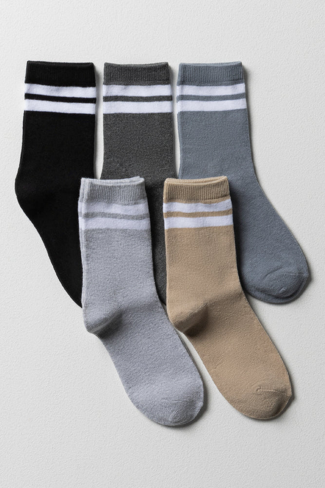 5 Pack Socks Grey