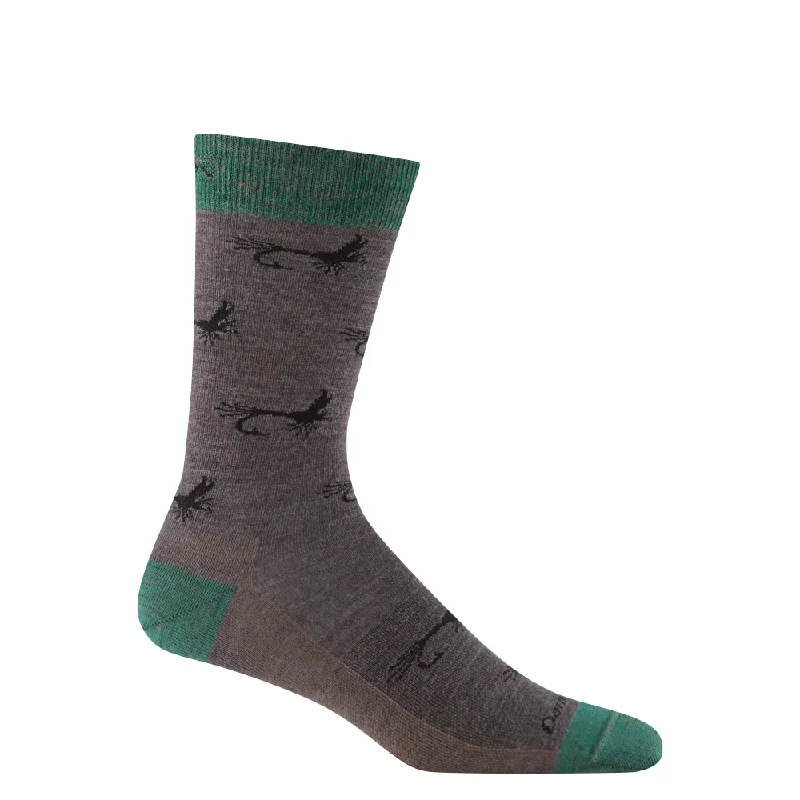 Darn Tough Men's Mcfly Crew Lightweight Lifestyle Sock in Taupe