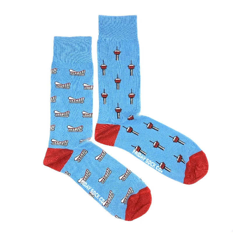 Men's Calgary Tower & Calgary Saddledome Socks