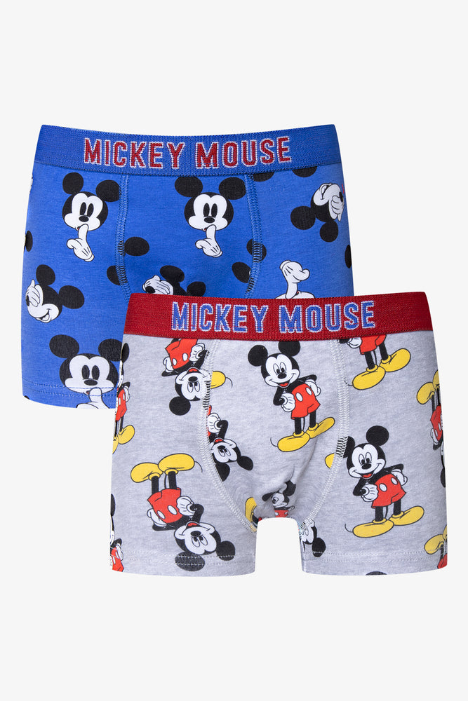 Mickey Mouse 2 Pack Knit Boxer Grey Melange