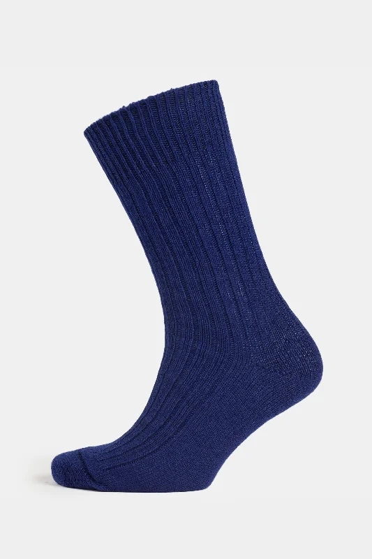 Premium Cotton Sock Rib - Blue