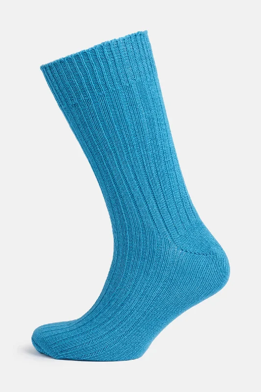 Premium Cotton Sock Rib - Bright Blue