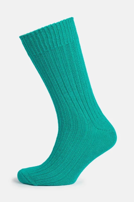 Premium Cotton Sock Rib - Emerald Green