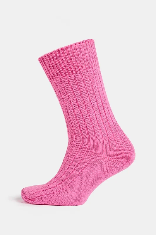 Premium Cotton Sock Rib - Pink