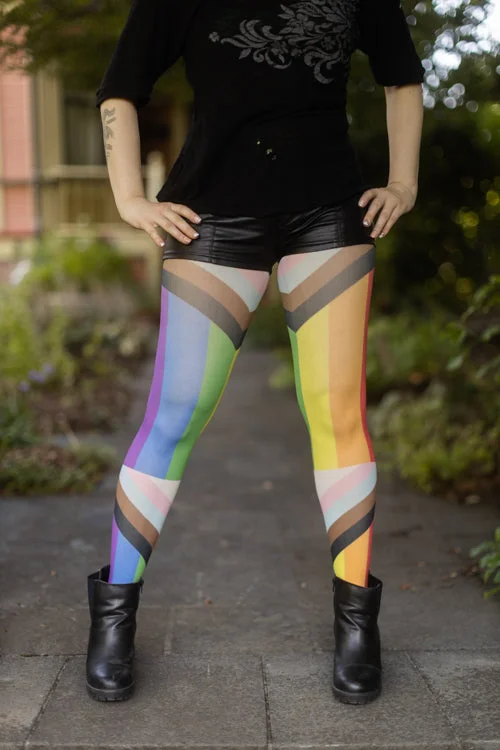 Progress Flag Printed Tights