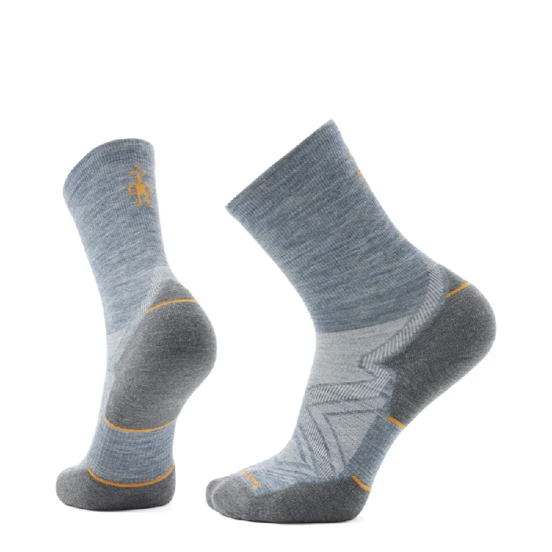 Smartwool Men's Run Mid Crew Targeted Cushion Sock in Pewter Blue