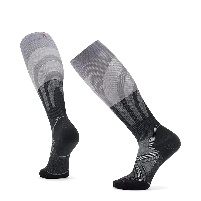 Smartwool Men's Run Targeted Cushion Compression Over The Calf Socks in Black