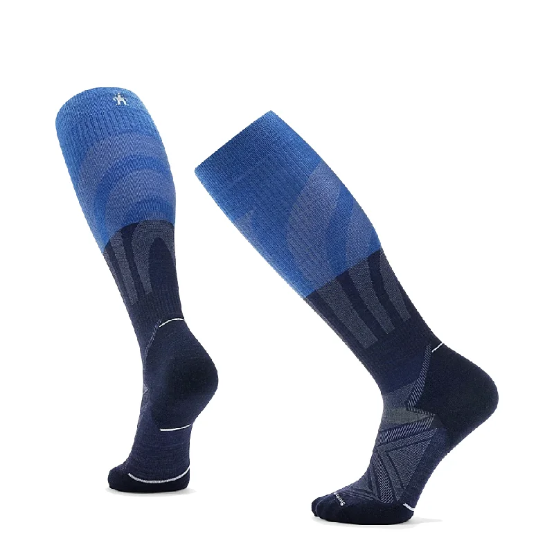 Smartwool Men's Run Targeted Cushion Compression Over The Calf Socks in Deep Navy