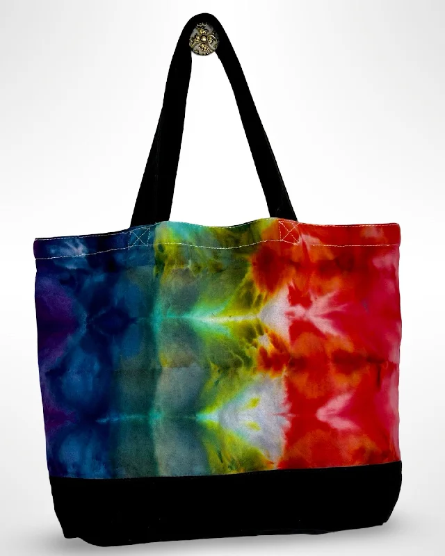 Tie Dye Canvas Tote Bag - Rainbow