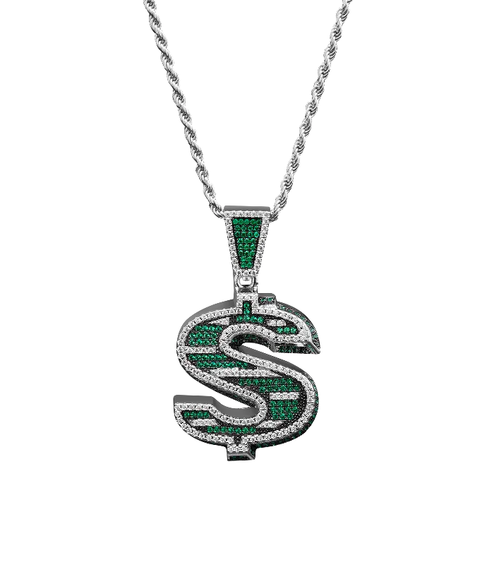 BILLIONAIRE BOYS CLUB x GHOST NECKLACE DOLLAR SILVER 925