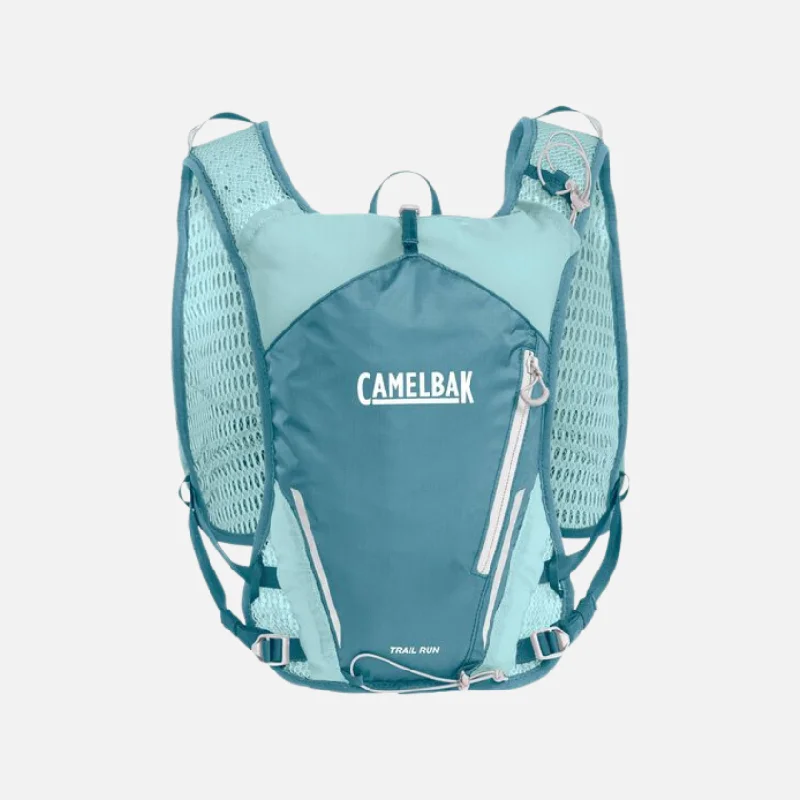 Camelbak Quick Stow Flasks Women's Trail Run Vest 17oz (1L) (32-43 in)-Adriatic Blue/Black/Safety Yellow