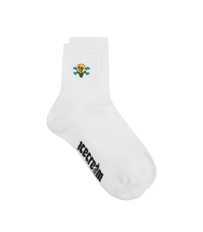 CONES AND BONES SOCKS - WHITE