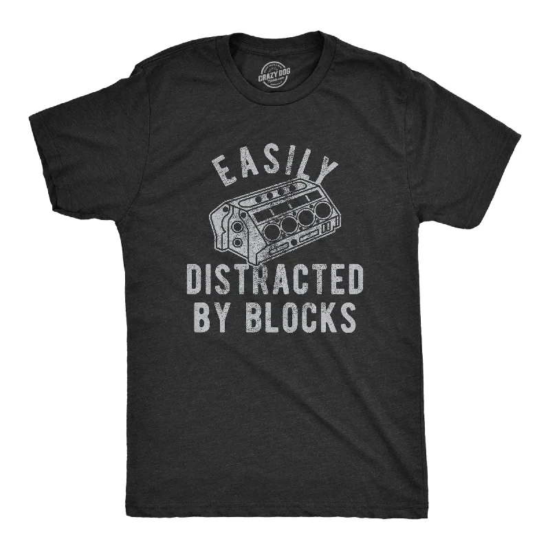 Easily Distracted By Blocks Men's T Shirt