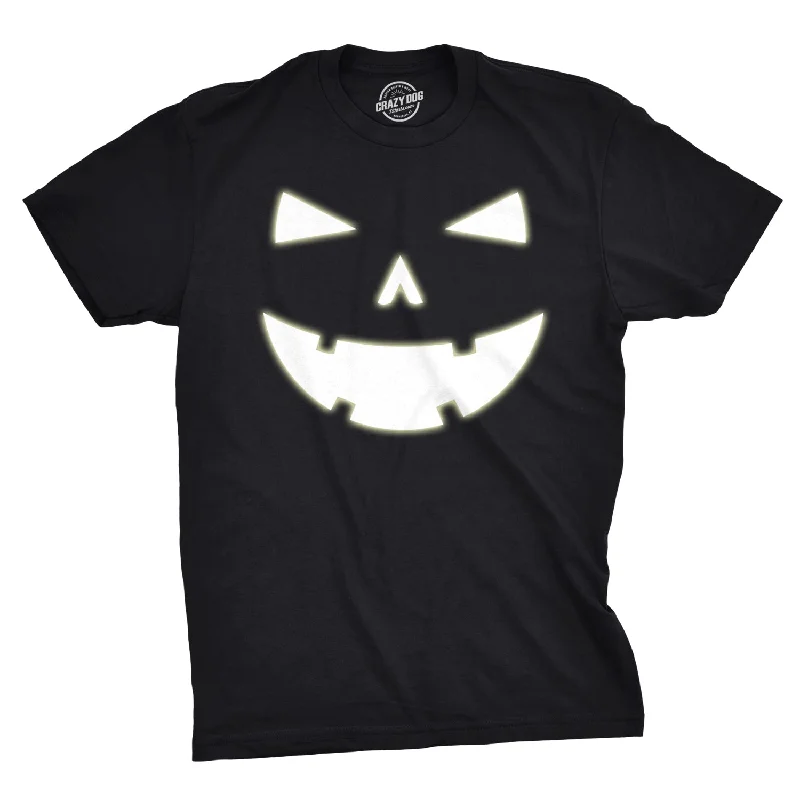 Happy Tooth Glowing Pumpkin Face Men's T Shirt