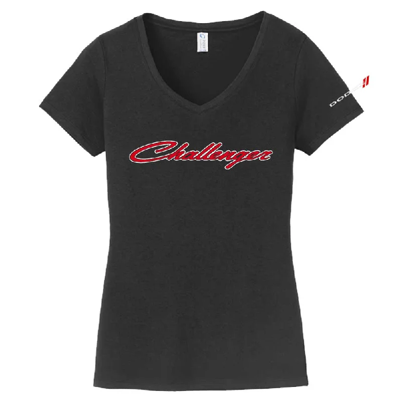 Ladies Dodge Challenger 2 Color Script - Black