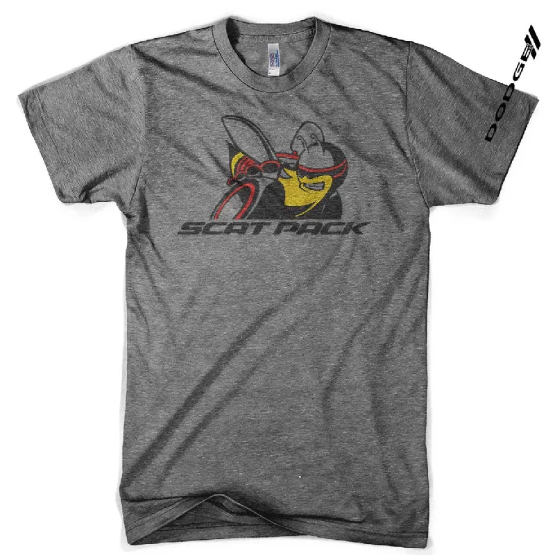 Mens Triblend Dodge Scat Pack T-shirt (Grey)