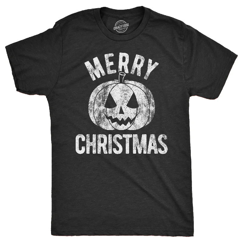 Merry Christmas Pumpkin Men's T Shirt