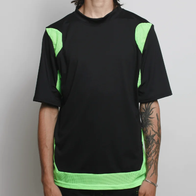 MESHED UP T-SHIRT BLACK / GREEN