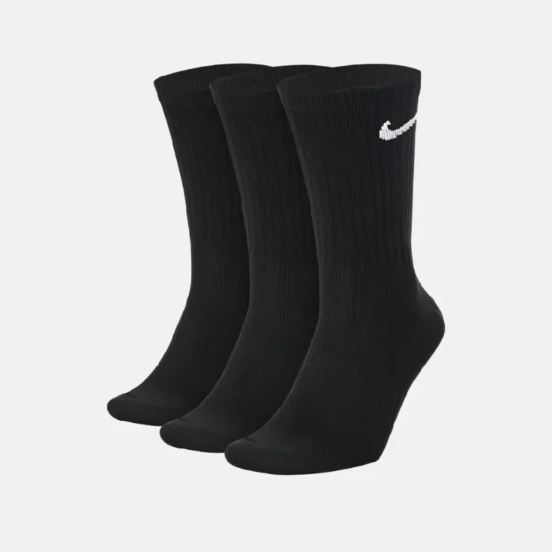 Nike Everyday Lightweight Training Crew Socks (3 Pairs) -Black/White