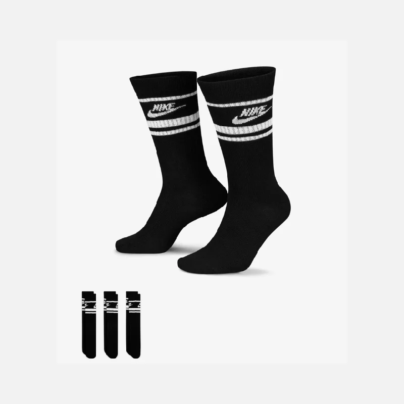 Nike Sportswear Dri-FIT Everyday Essential Crew Socks (3 Pairs) -Black/White