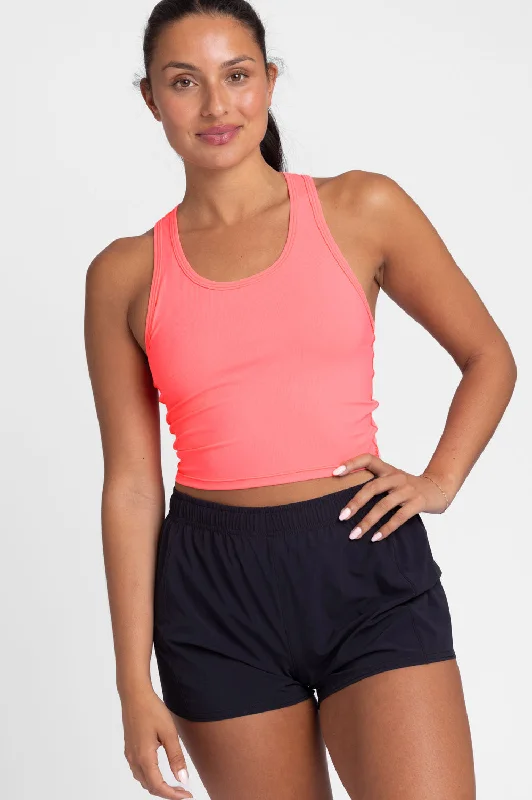 Rochelle Basic Crop Top - Melon