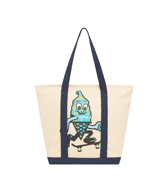 TEAM EU SKATE CONE TOTE BAG - ECRU/NAVY