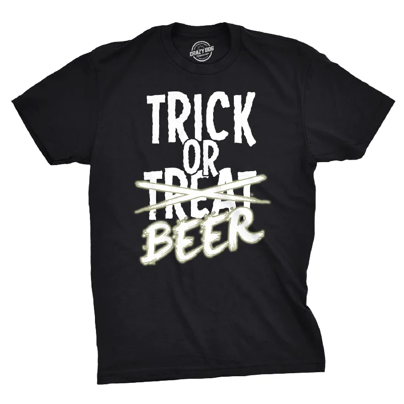 Trick Or Beer Glow Men's T Shirt