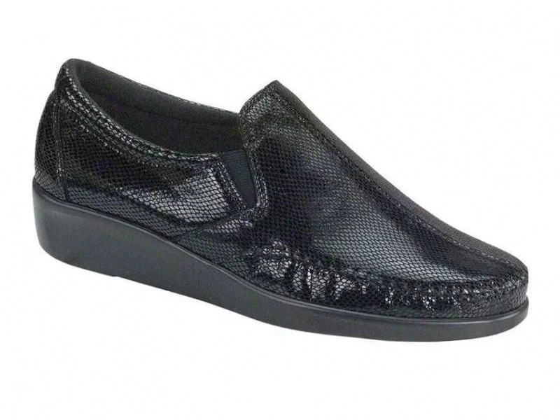 SAS Dream - Women's Slip On Shoe Black Snake (BLSN)