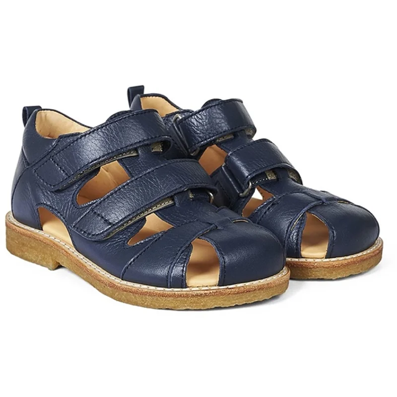 Angulus Sandal W. Velcro Navy