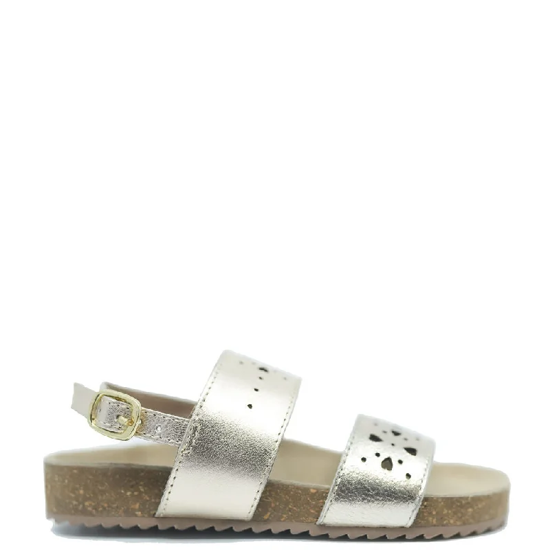 Bonton Champagne Perforated Sandal