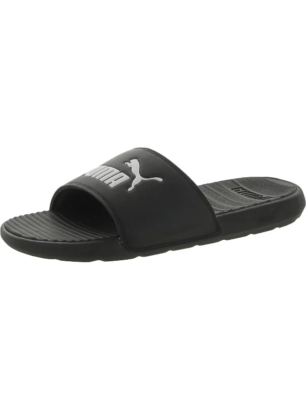 Cool cat Mens Faux Leather Casual Pool Slides