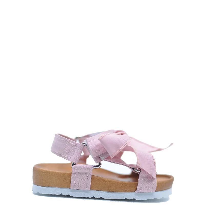 Petite Hailey Pink Bow Sandal