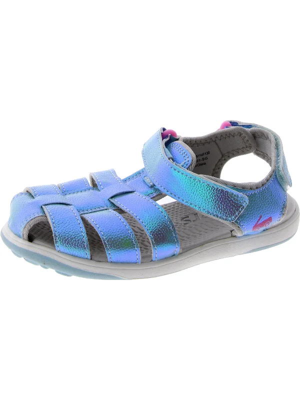 Girls Little Kid Iridescent Sport Sandals