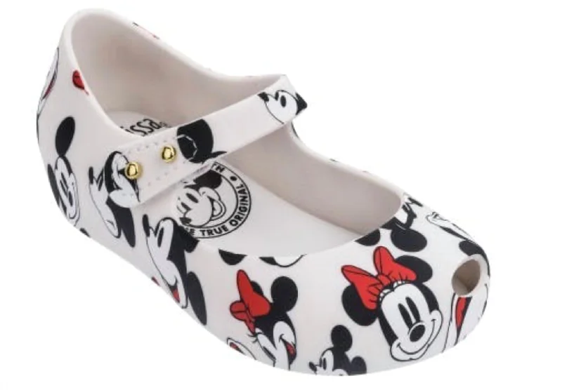 Kids Ultragirl + Mickey Sandals In White