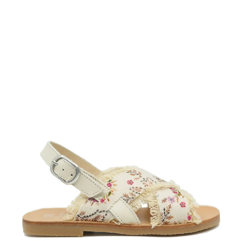 Manuela Floral Crochet Fringe Sandal