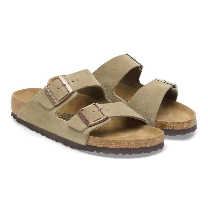 Men's Arizona Suede Sandal In Taupe