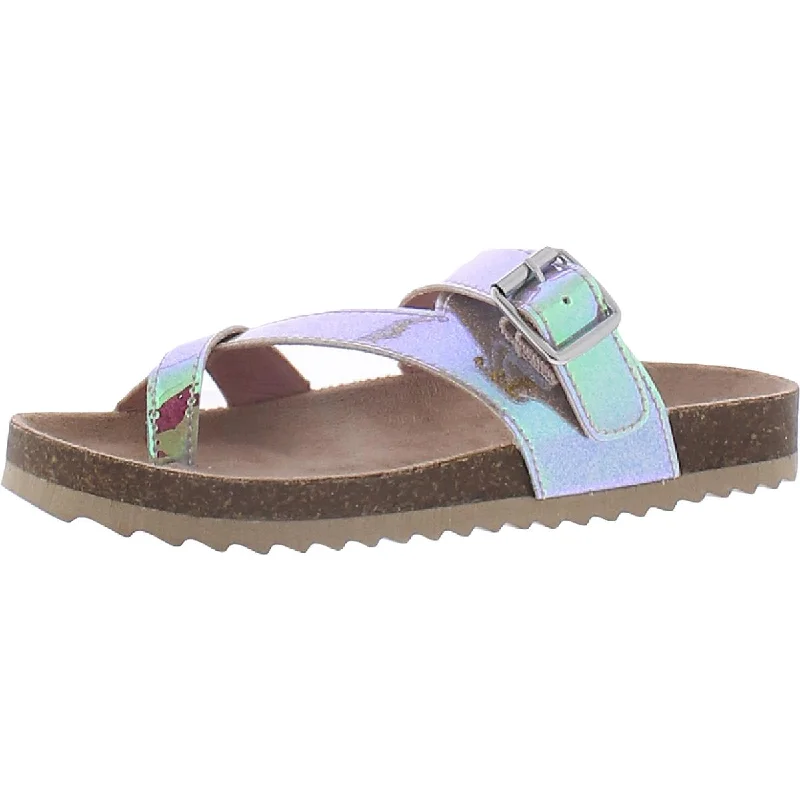 Nome Girls Metallic Glitter Footbed Sandals