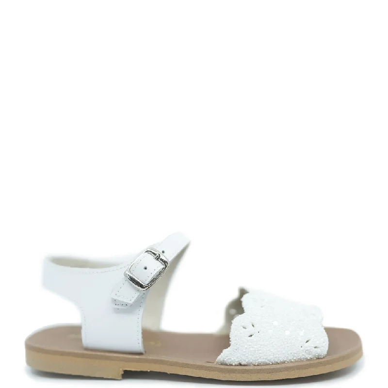 Sonatina White Glitter Strap Sandal