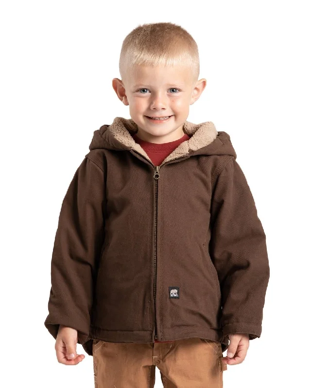 Toddler Boys' Sherpa-Lined Softstone Hooded Coat