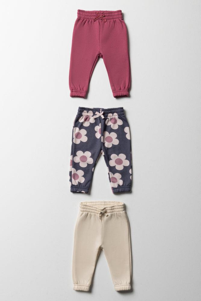 3 Pack Flower Trackpants Multi