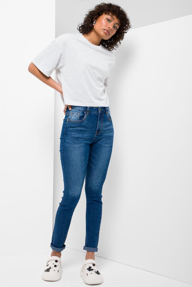 5 Pocket Skinny Denim Jeans Blue