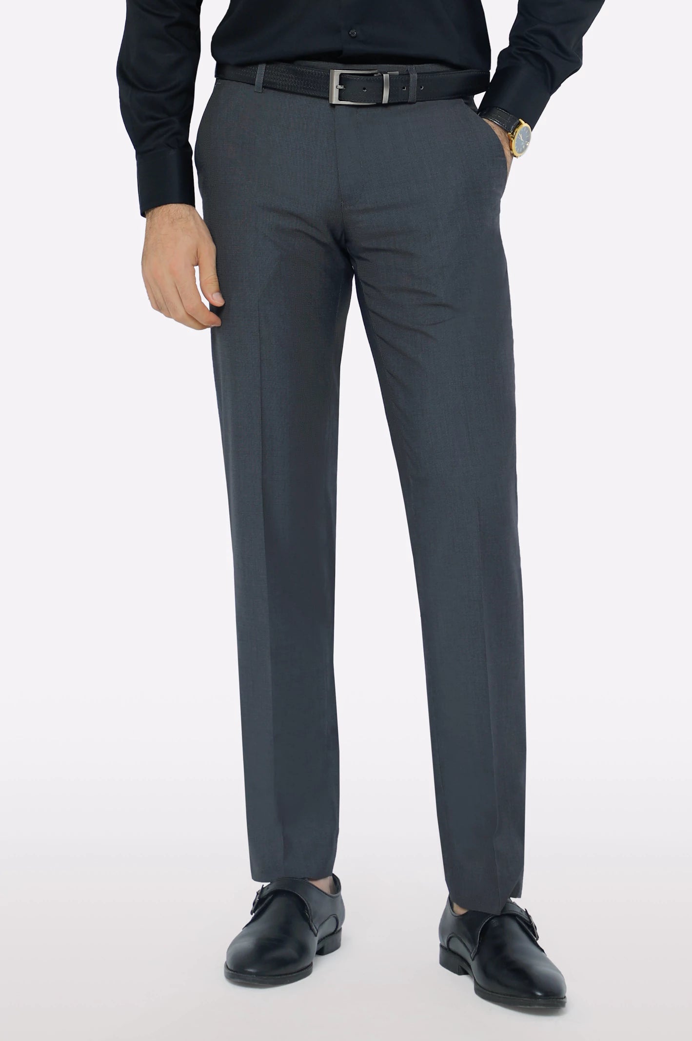 Grey Smart Fit Formal Trouser