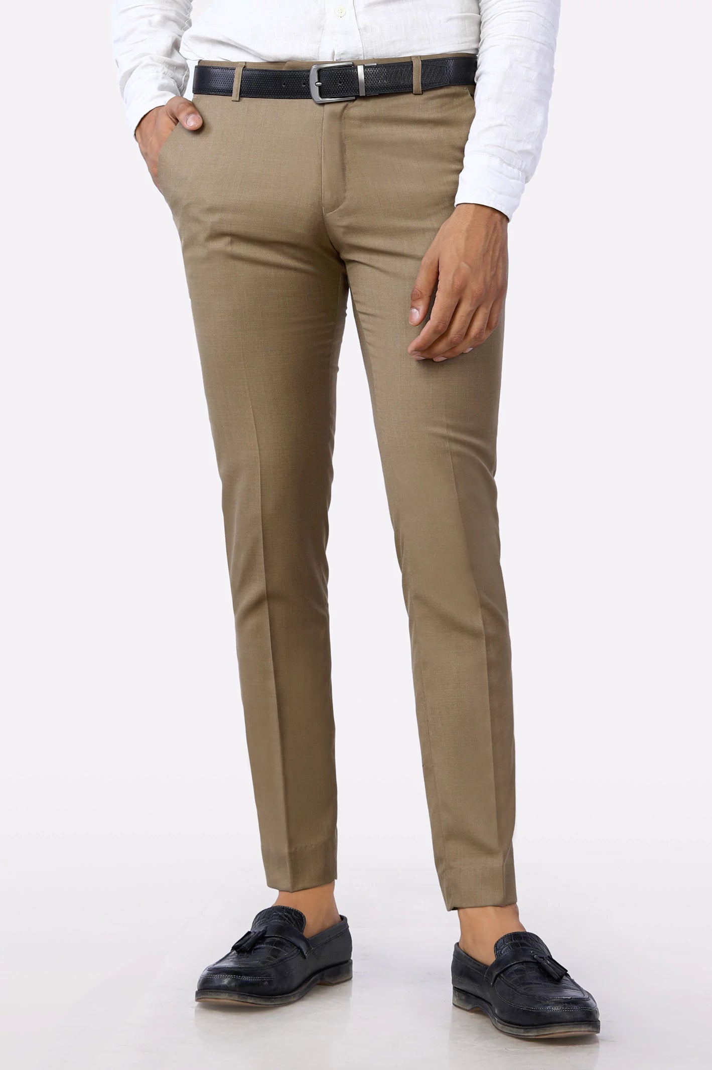 Khaki Slim Fit Formal Trouser