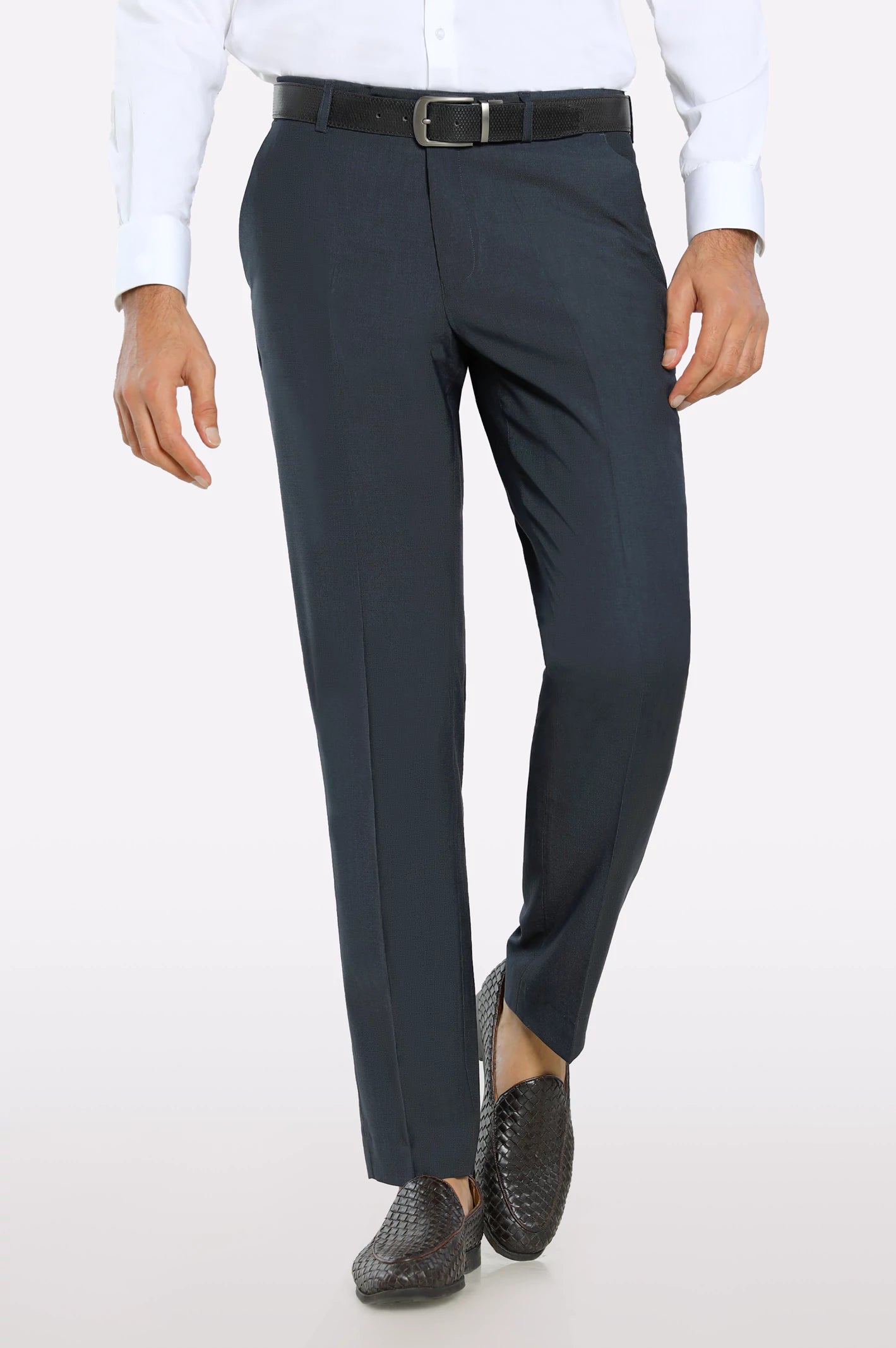 Blue Smart Fit Formal Trouser