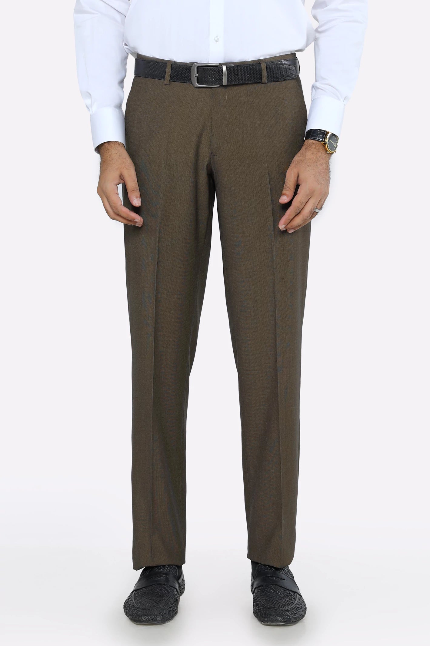 Brown Smart Fit Formal Trouser