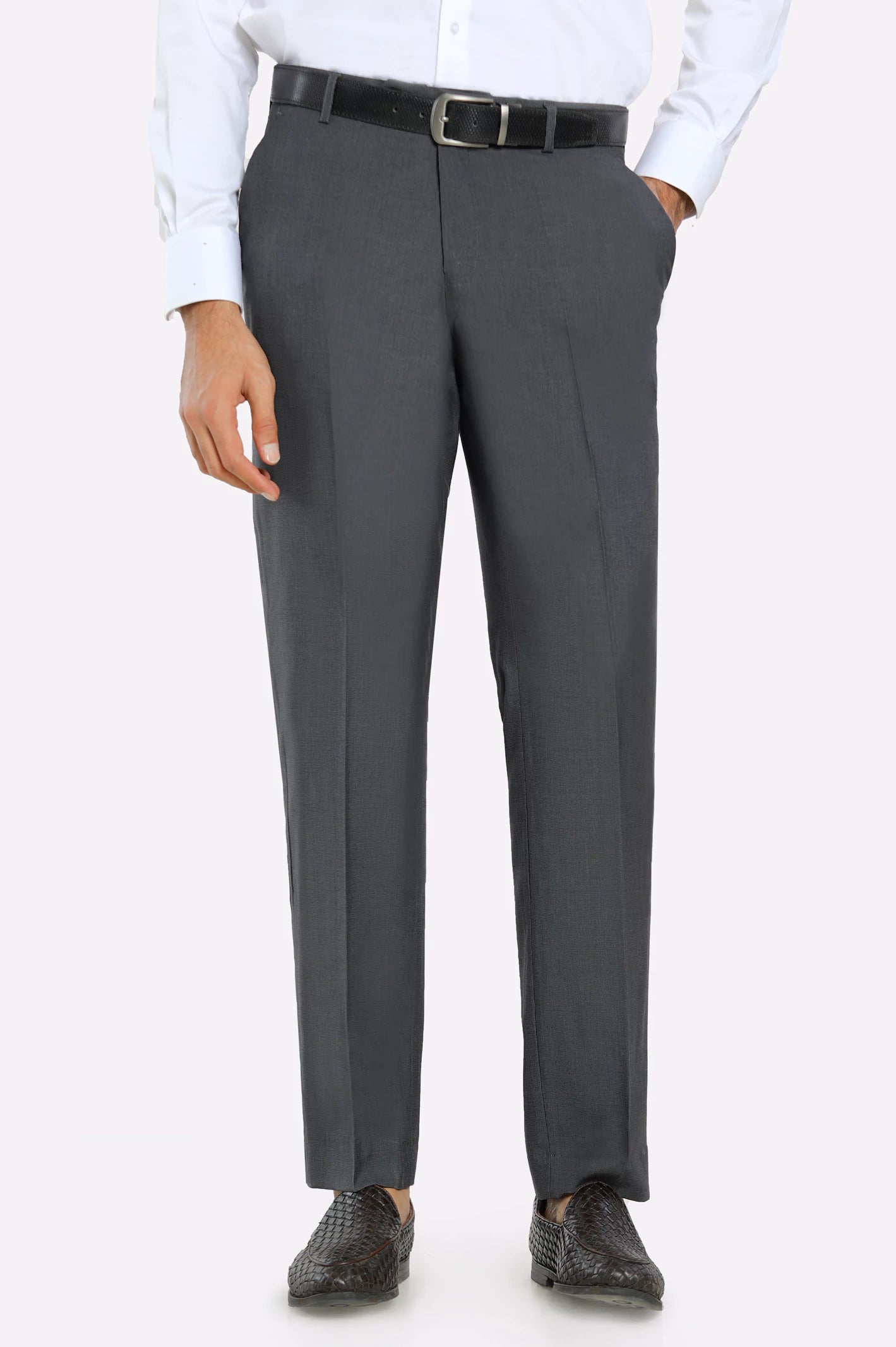 Grey Smart Fit Formal Trouser