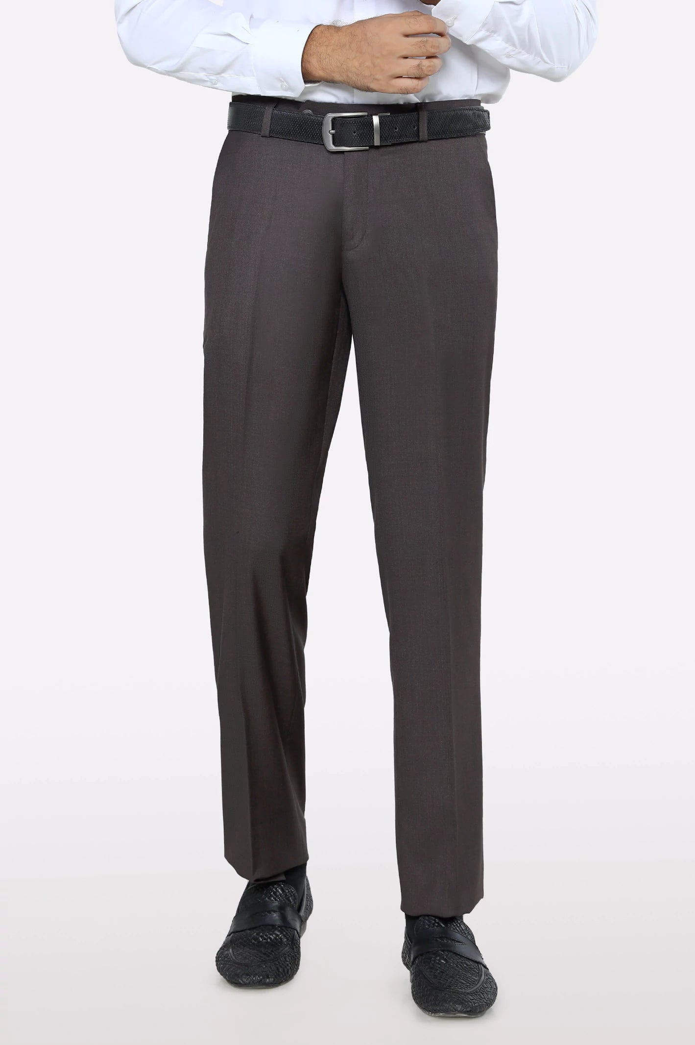 Dark Brown Smart Fit Formal Trouser