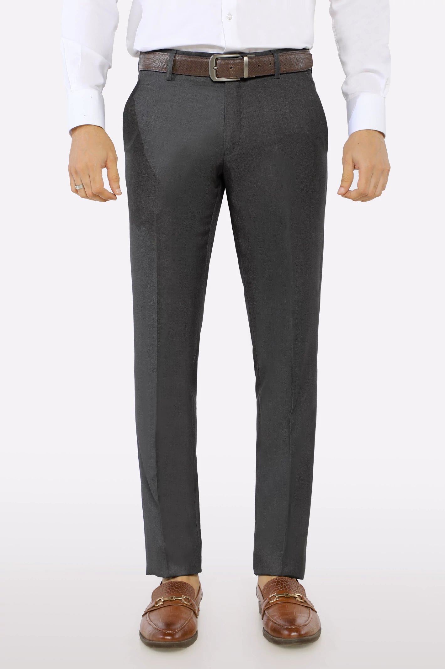 Dark Grey Slim Ft Formal Trouser