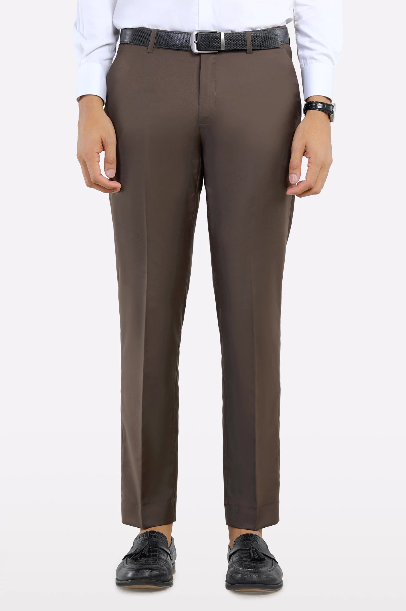 Brown Smart Fit Formal Trouser