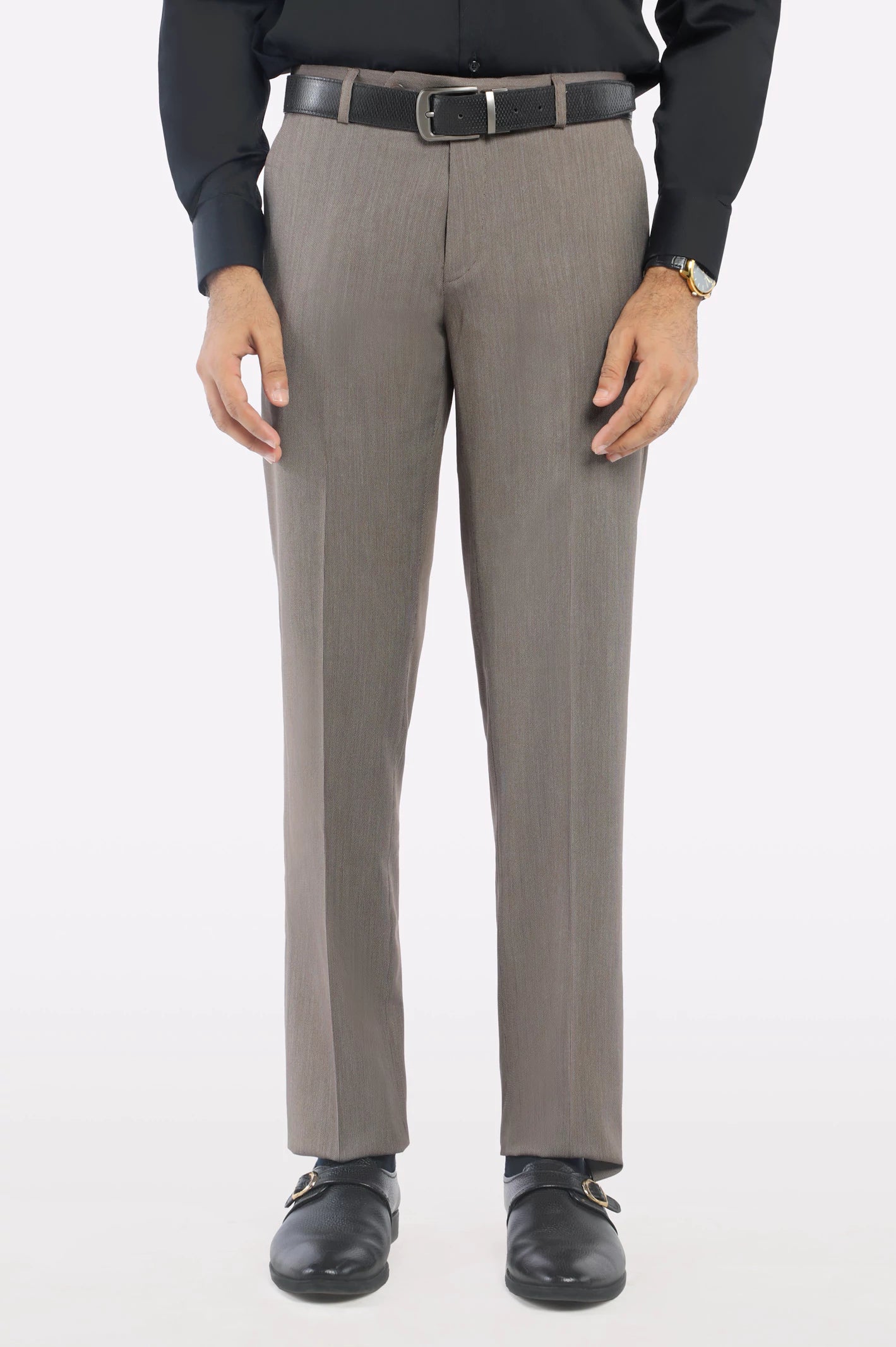 Brown Smart Fit Formal Trouser